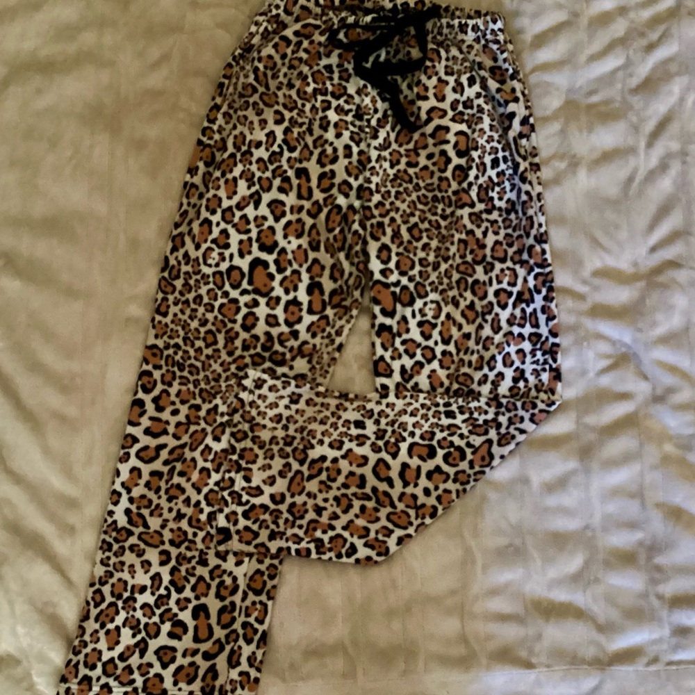 Cheetah print pajama lounge pants